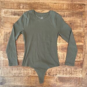 Nuuds Long Sleeve Ribbed Crewneck Bodysuit